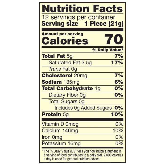 Cheese mozzarella nutrition facts