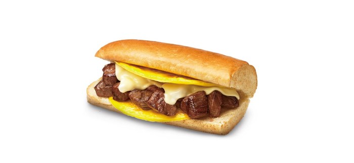 Steak egg and cheese subway nutrition