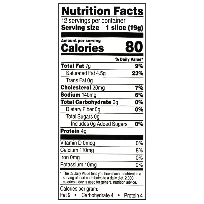 Havarti cheese nutrition facts