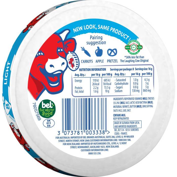 Laughing cow lite cheese nutrition