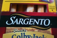 Sargento colby jack cheese stick nutrition