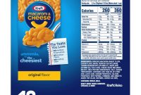 Mac and cheese nutrition information