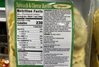 Costco spinach and cheese ravioli nutrition